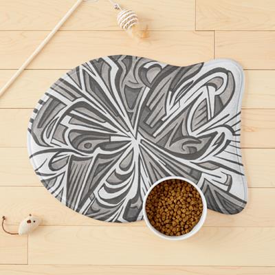 Exploding Grey Abstract Design