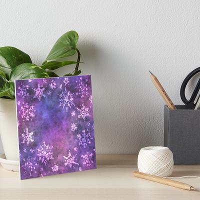 Glittering Purple Snowflakes