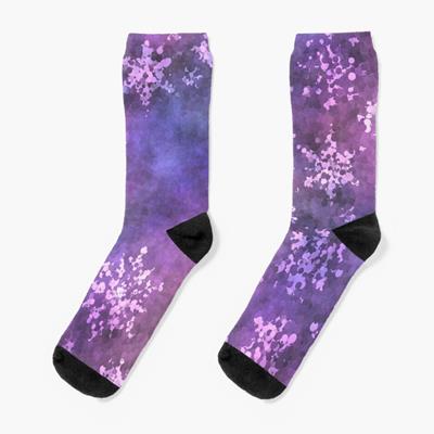 Glittering Purple Snowflakes