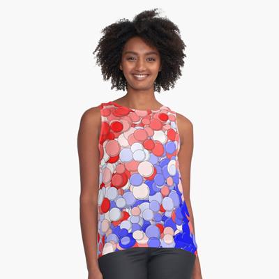 Red White and Blue Bubbles