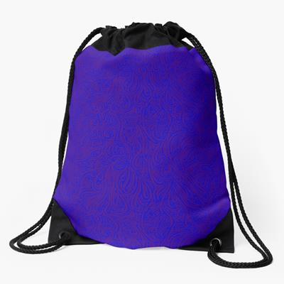 Swirling Abstract Line Art in Purple on Blue