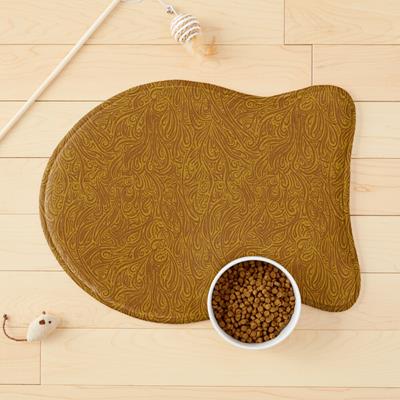 Swirling Abstract Line Art in Shades of Brown