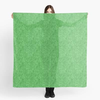Swirling Abstract Line Art in Shades of Green
