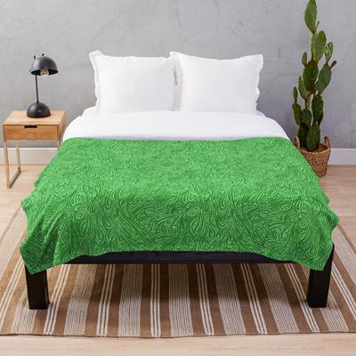 Swirling Abstract Line Art in Shades of Green