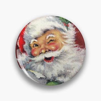 Winking Santa on Red