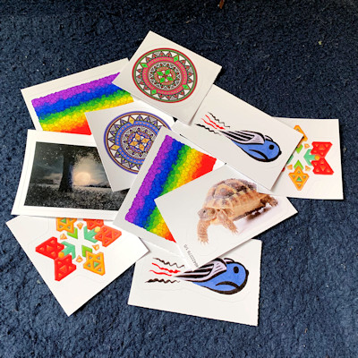 Several stickers