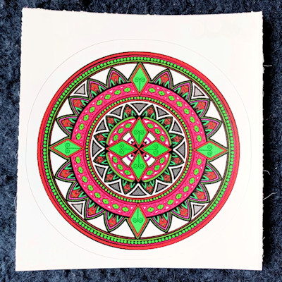 Pink and Green Mandala